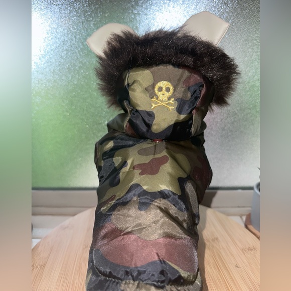 SimplyDog - Faux fur hood camo dog jacket - Picture 2 of 8
